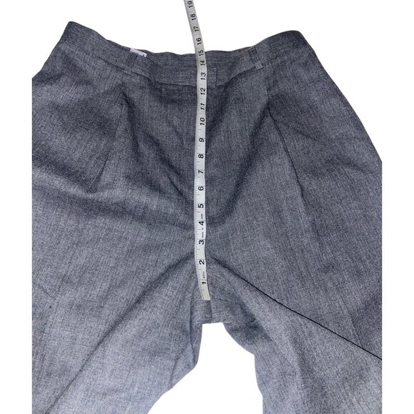 Rena Rowan Womens Gray Worsted Wool Sz 14 Flat Front Pleated Lined Dress Pants - Picture 10 of 14